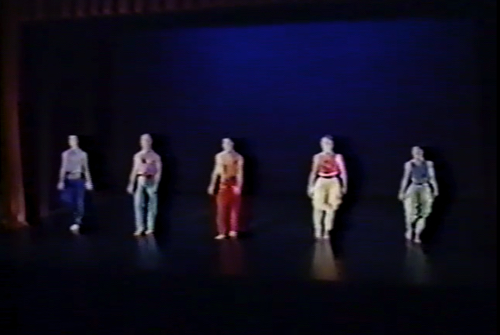 Five dancers on stage